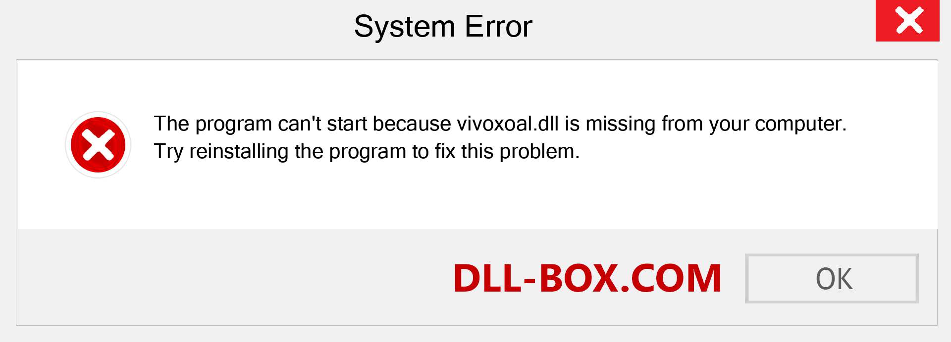 vivoxoal.dll file is missing?. Download for Windows 7, 8, 10 - Fix  vivoxoal dll Missing Error on Windows, photos, images